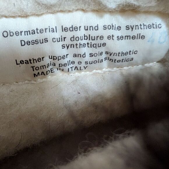 Oscar Sports brown fur winter boots size 40 leather zip wedge platform Italy - Picture 2 of 10